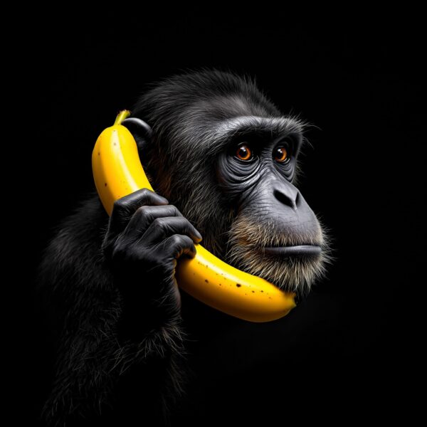 Ape with banana