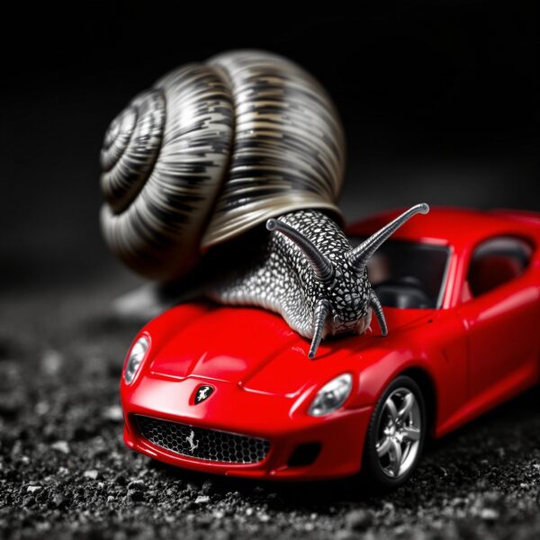 Snail on car