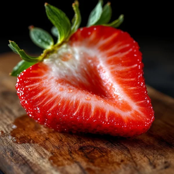 Aardbei ingezoomd