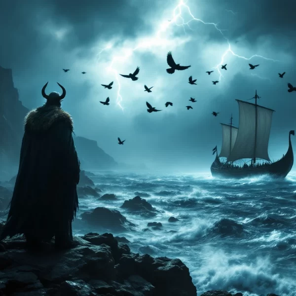 De Viking En Het Schip