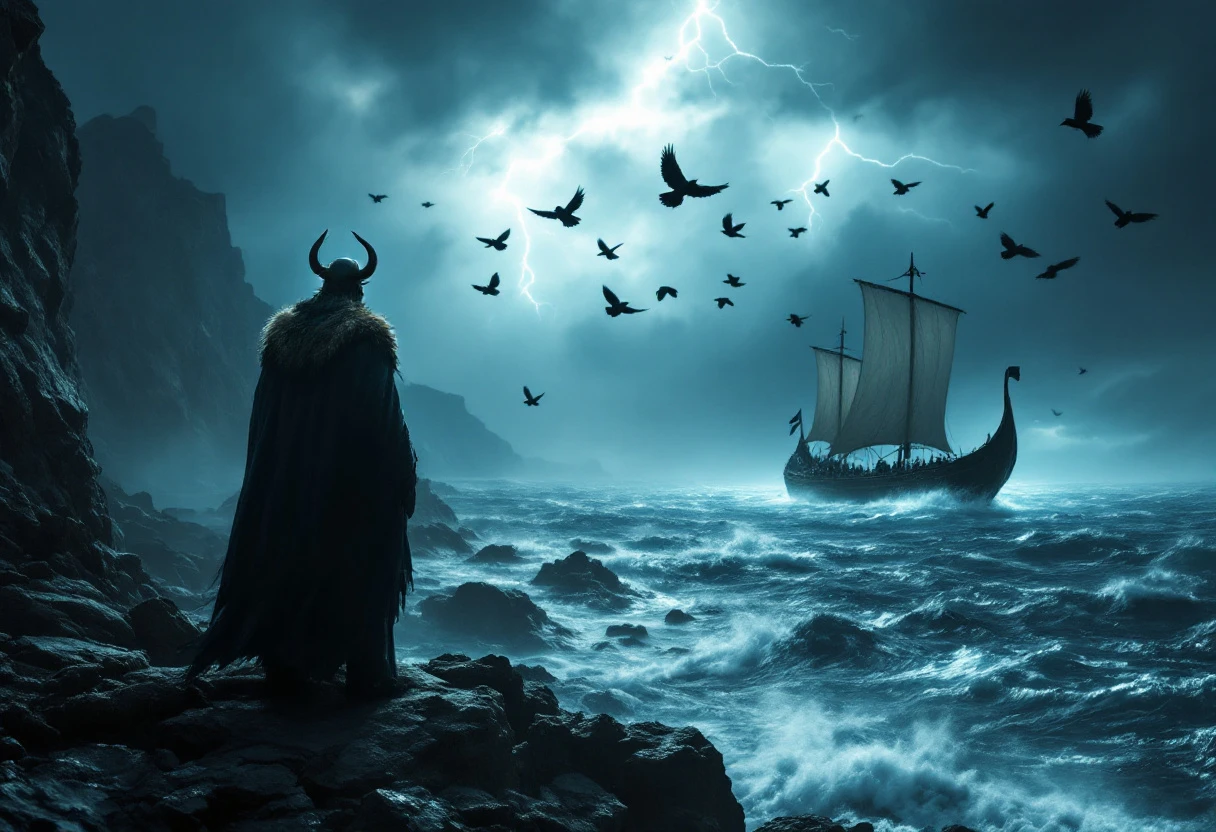 De Viking En Het Schip