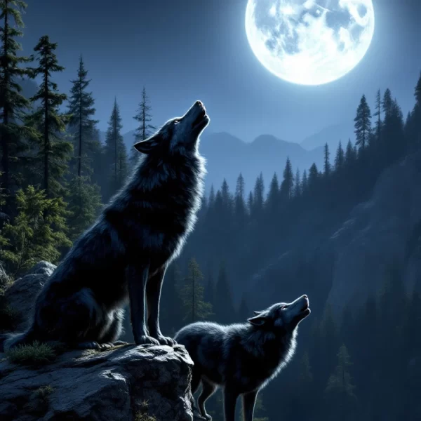 Wolven Huilen Naar De Maan