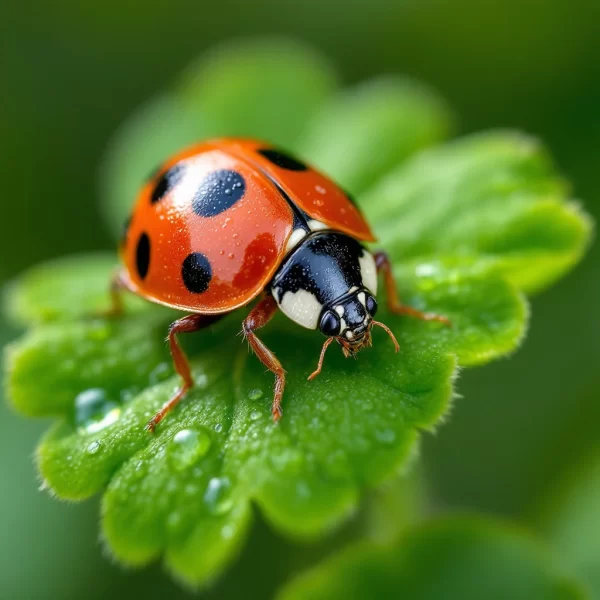 Lieveheersbeestje ingezoomd