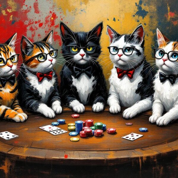 Cats Playing Poker