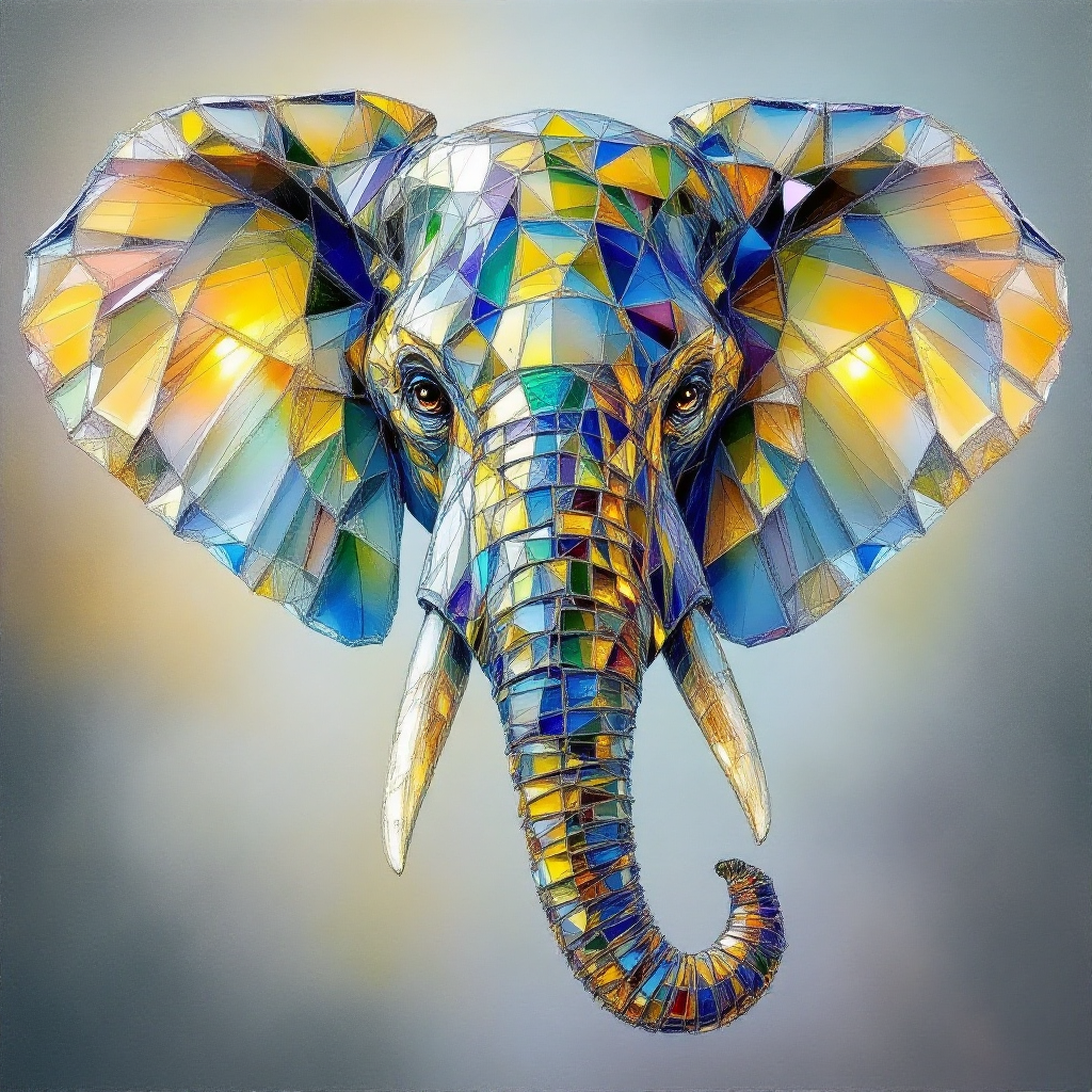 Glas In Lood Olifant