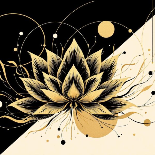 Black/Gold Lotus