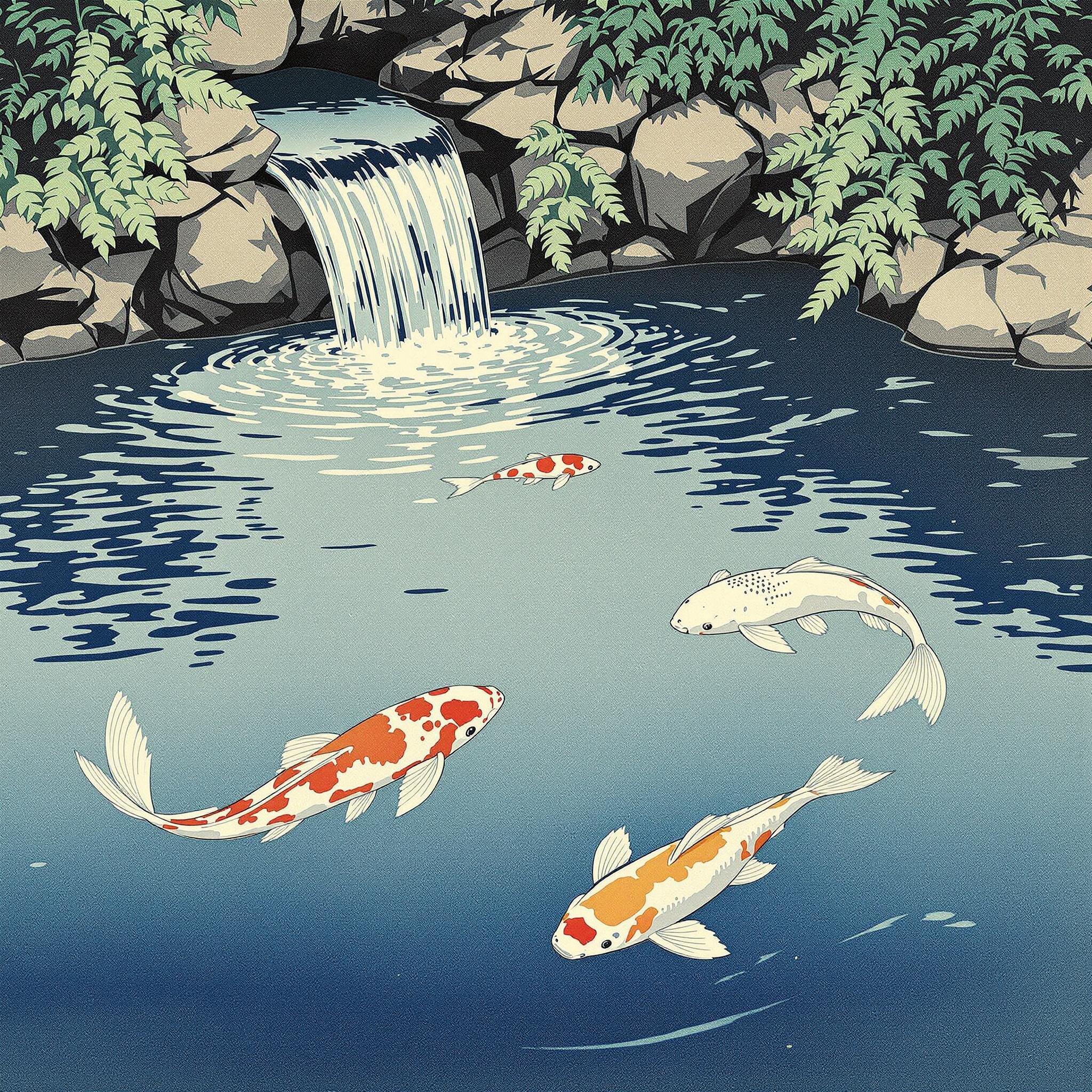 Ukiyo-e stijl koi