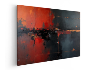 Abstract, zwart, rood en geel