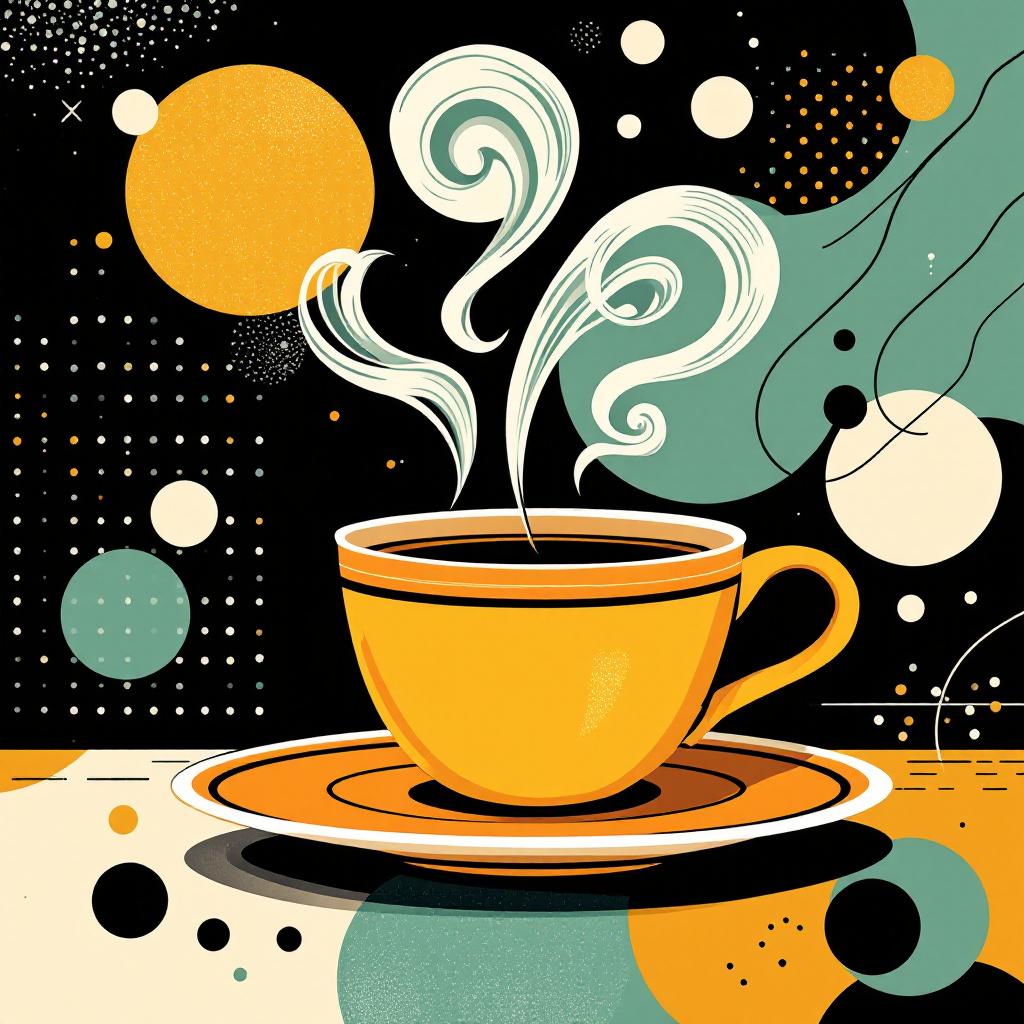 Koffie vintage print