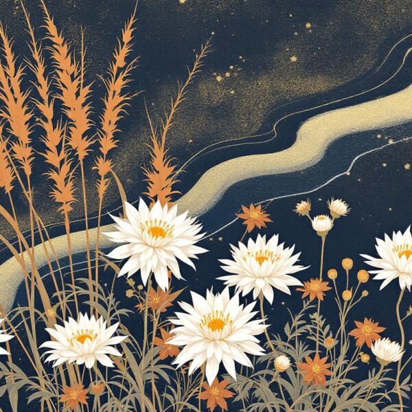 Rinpa school bloemen landschap