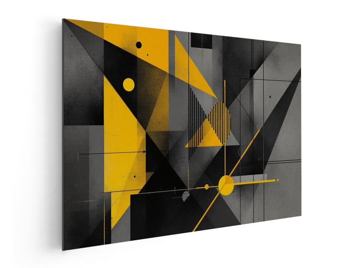 Geometrisch zwart, geel en staal - Afbeelding 4