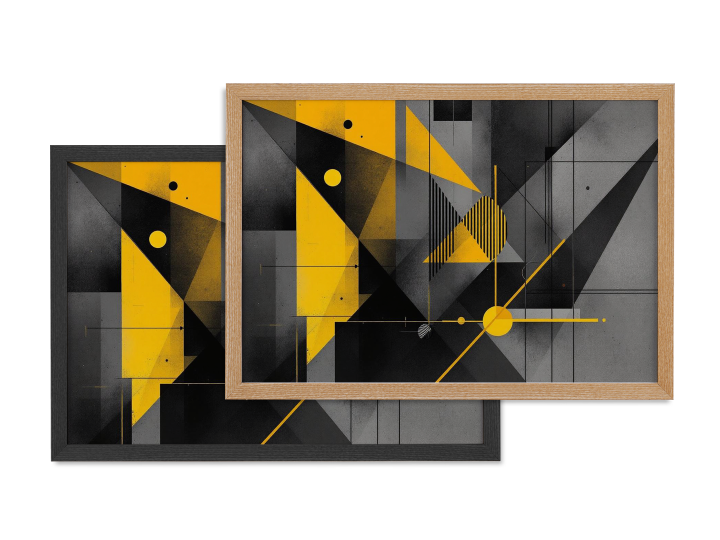 Geometrisch zwart, geel en staal - Afbeelding 6