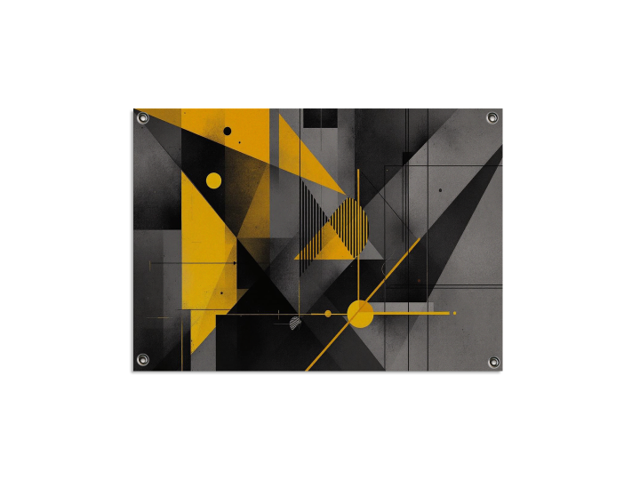 Geometrisch zwart, geel en staal - Afbeelding 7