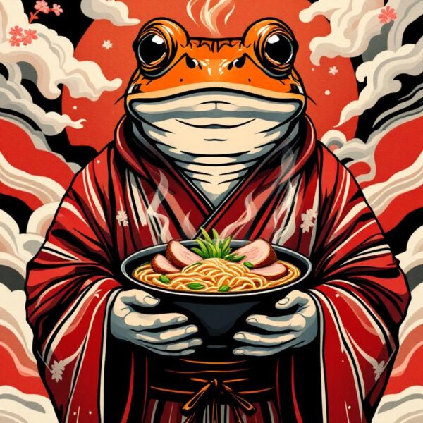 Raamen kikker