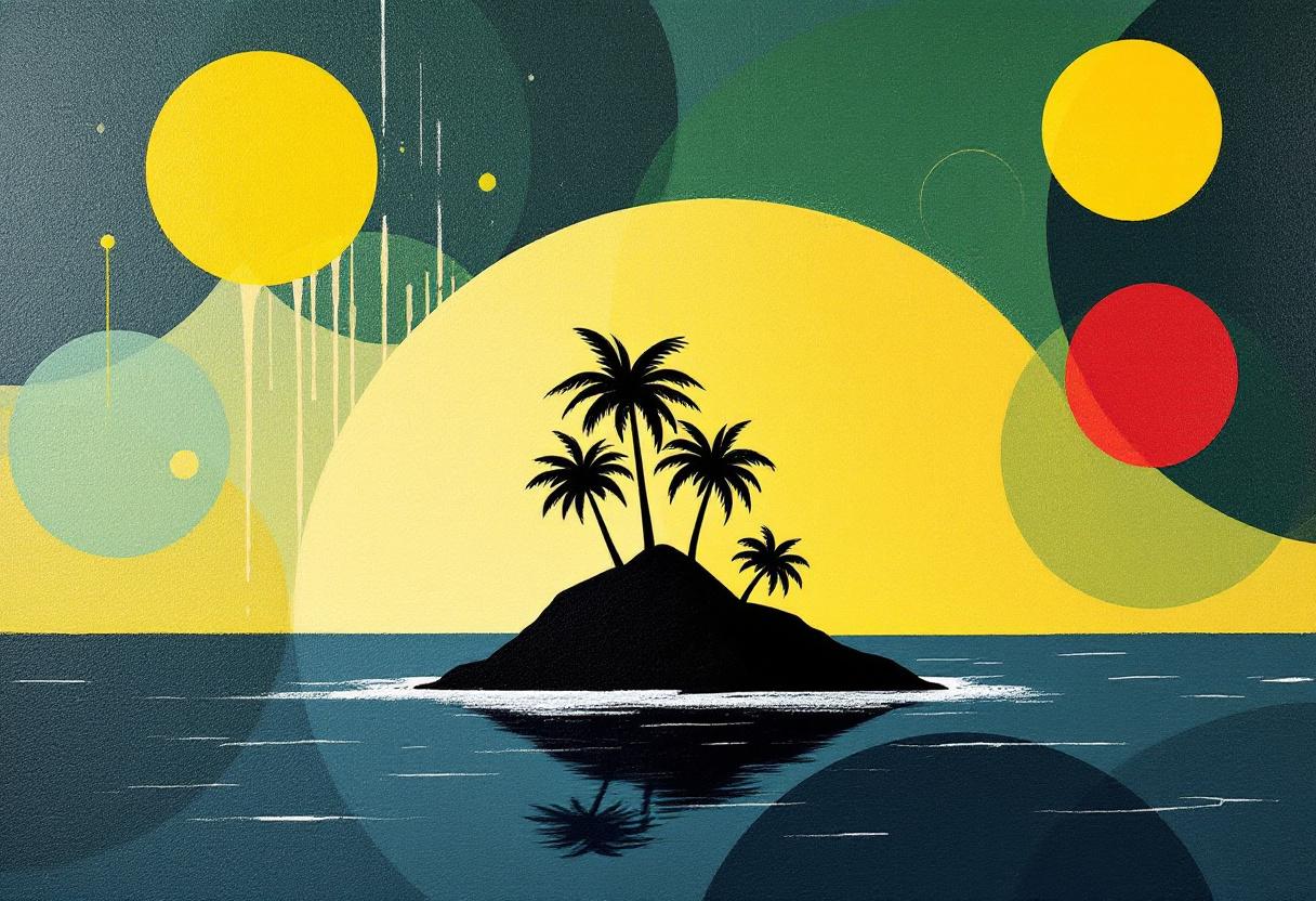 Onbewoond eiland abstract