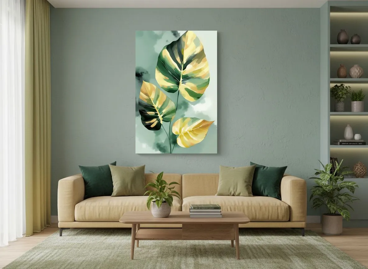 Goud en groen blad - Afbeelding 5