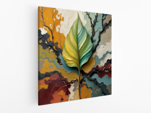 Blad met aardkleuren