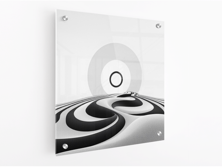 Zwart en wit abstract - Afbeelding 3