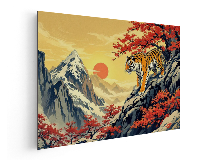 Tijger en bergen ukiyo-e - Afbeelding 4