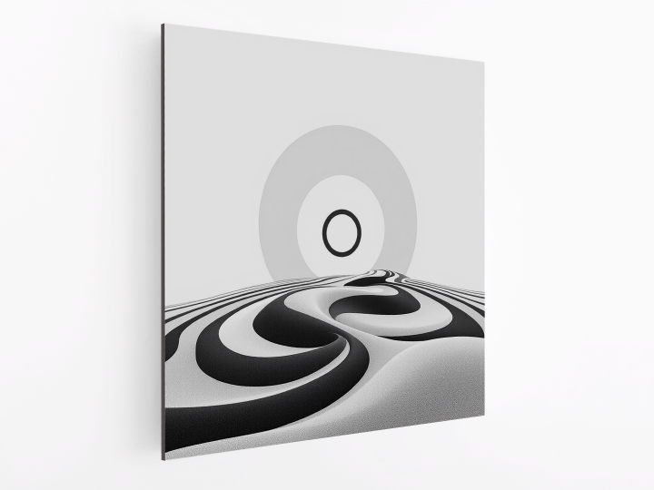 Zwart en wit abstract - Afbeelding 4