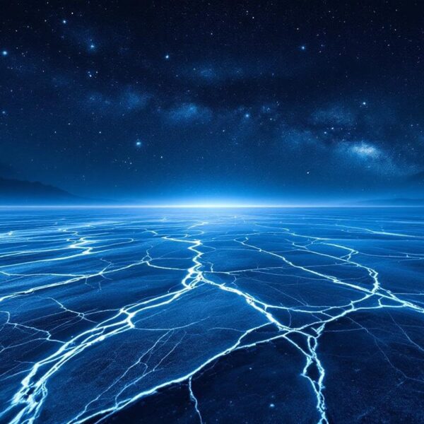 Sterrenhemel boven ijs