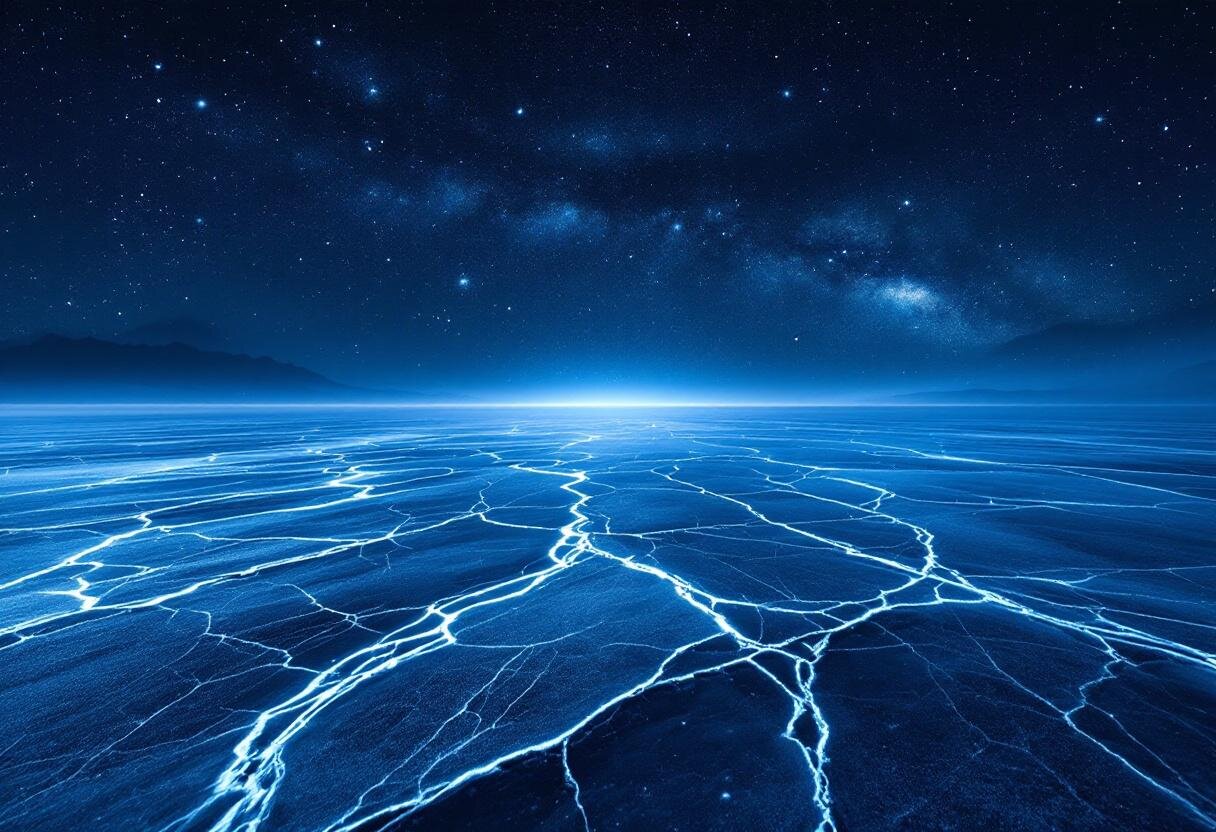 Sterrenhemel boven ijs