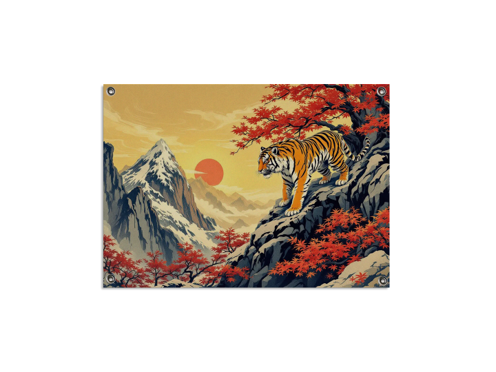 Tijger en bergen ukiyo-e - Afbeelding 7