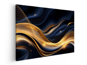 Goud en blauw abstract