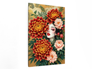 Geisha en bloemen