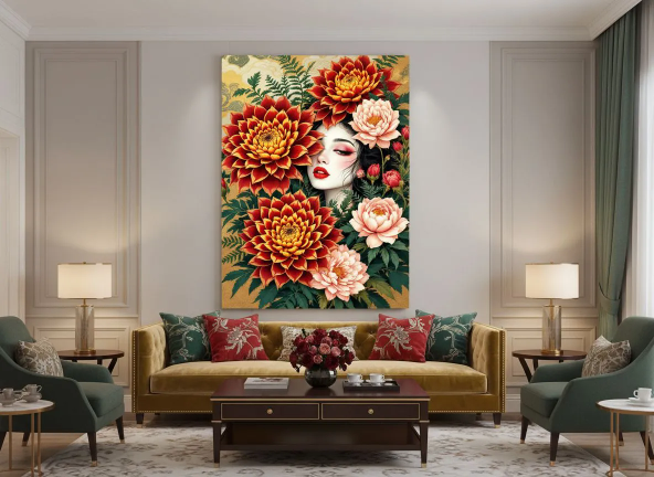 Geisha en bloemen - Afbeelding 5