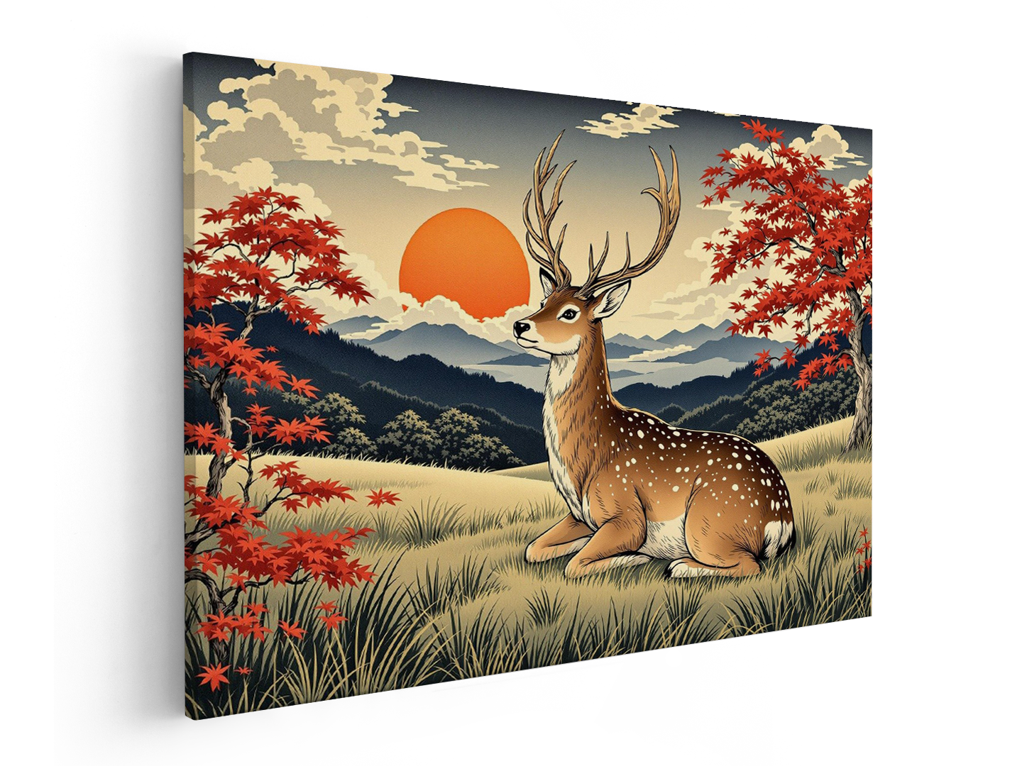 Hert in ukiyo-e stijl - Afbeelding 2