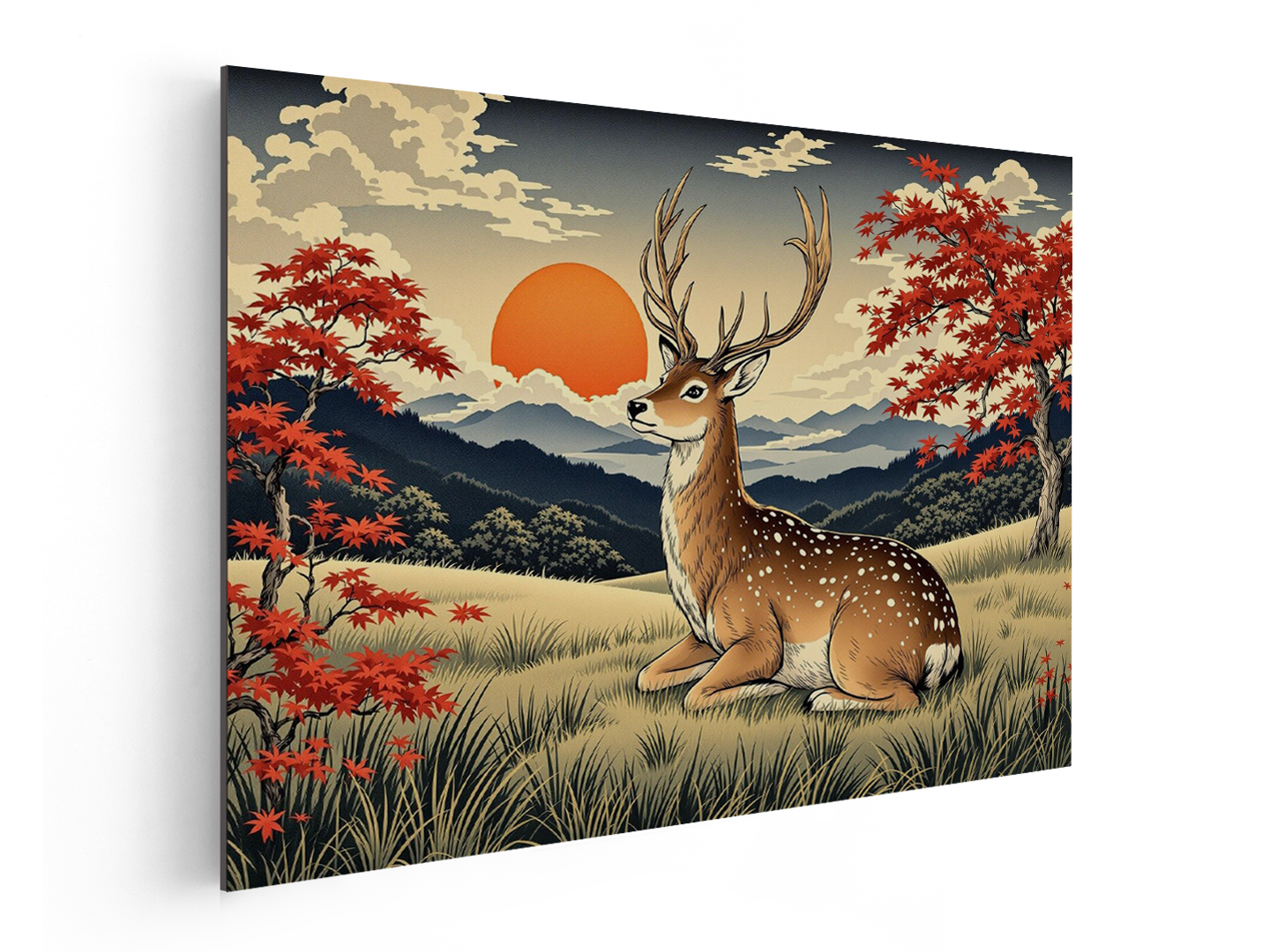 Hert in ukiyo-e stijl - Afbeelding 4