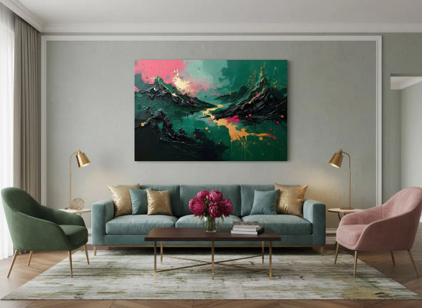 Berg landschap abstract - Afbeelding 5