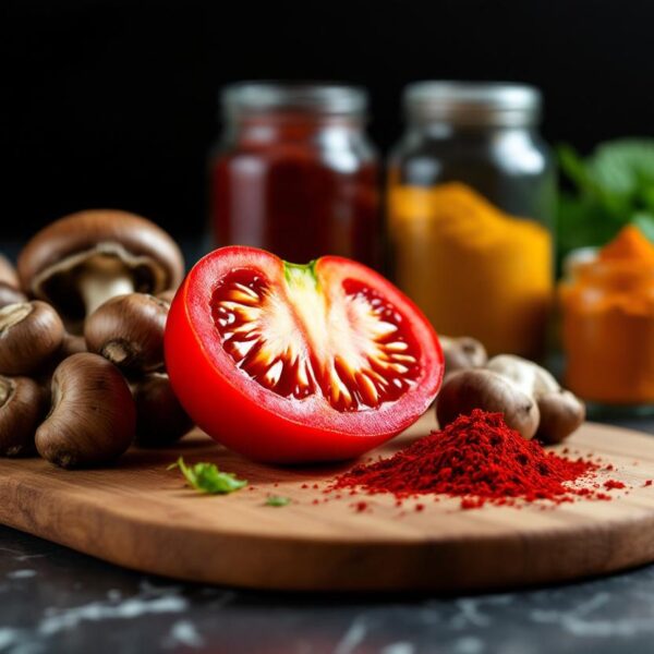 Snijplank en kruiden