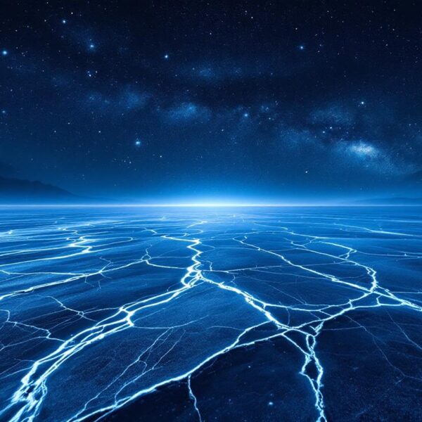 Sterrenhemel Boven Bevroren Meer