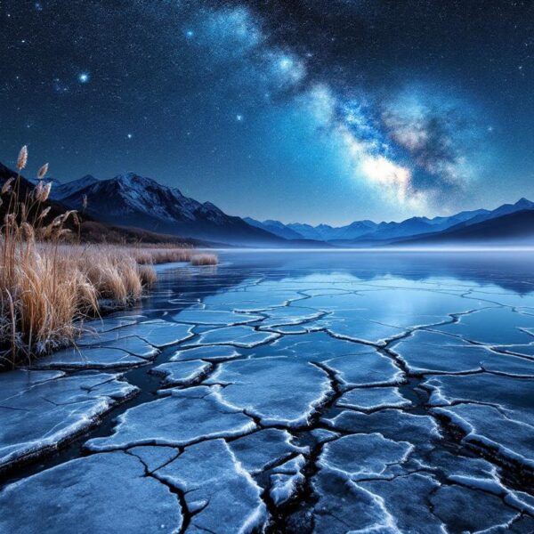 Bevroren Meer Landschap