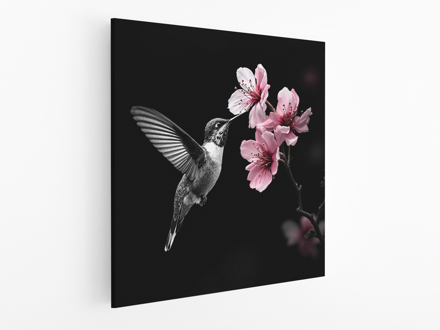 Kolibrie en kersenbloesem - Afbeelding 2