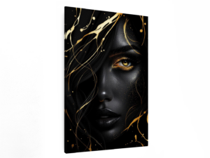 Zwart, wit, goud portret