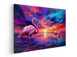 Kleurrijke flamingo’s