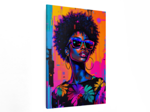 Afro vaporwave portret