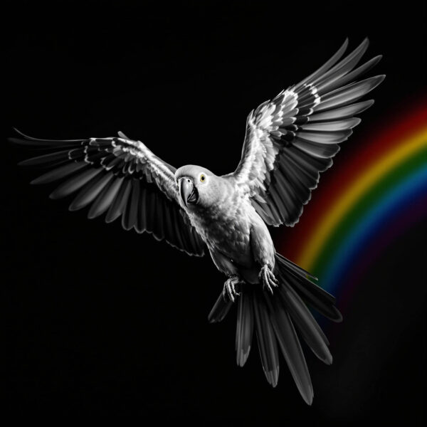 Papegaai en regenboog