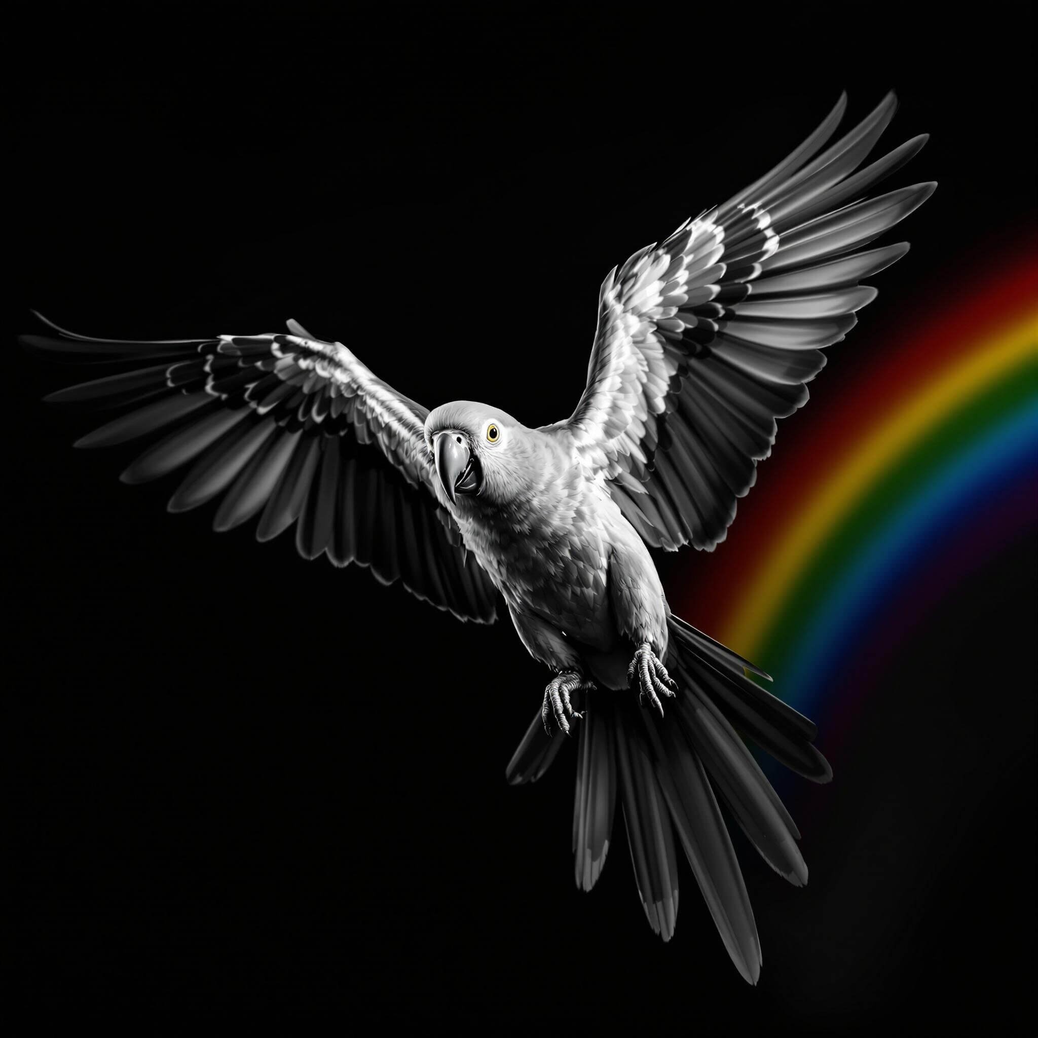 Papegaai en regenboog