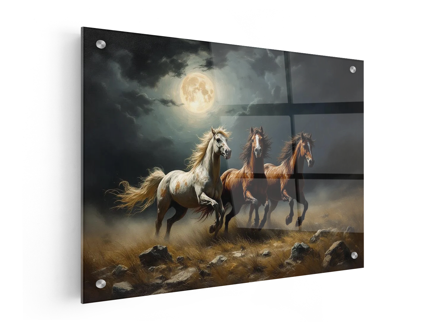 Paarden in maanlicht - Afbeelding 3