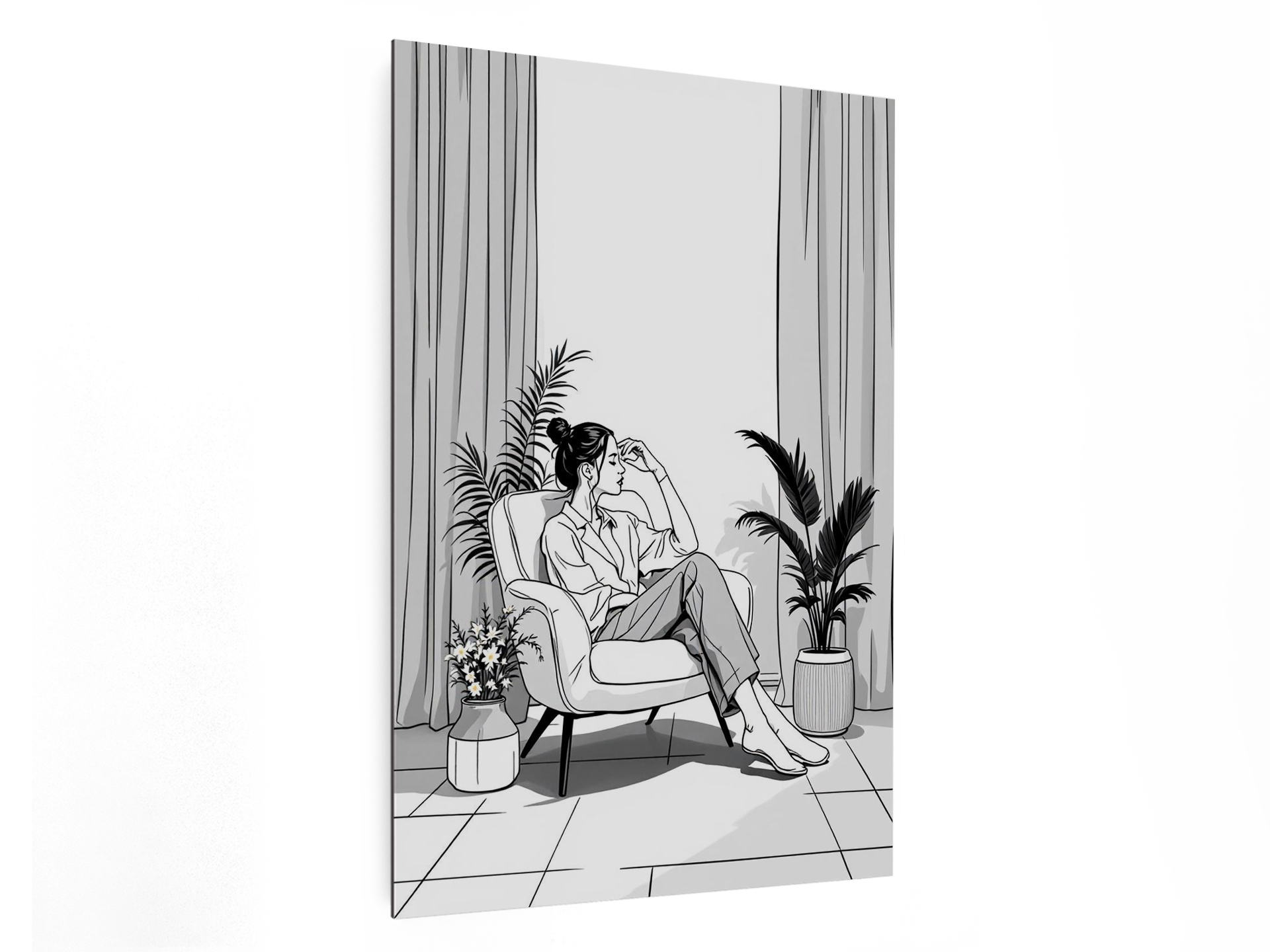 Line-art dame - Afbeelding 4