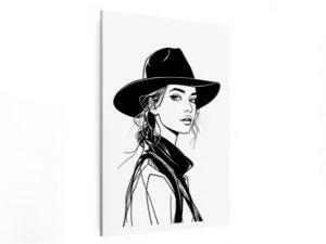 Cowgirl line-art