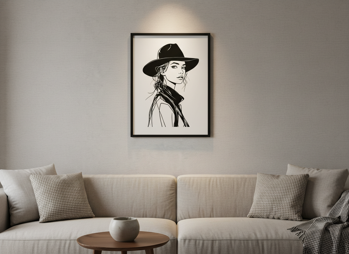 Cowgirl line-art - Afbeelding 5