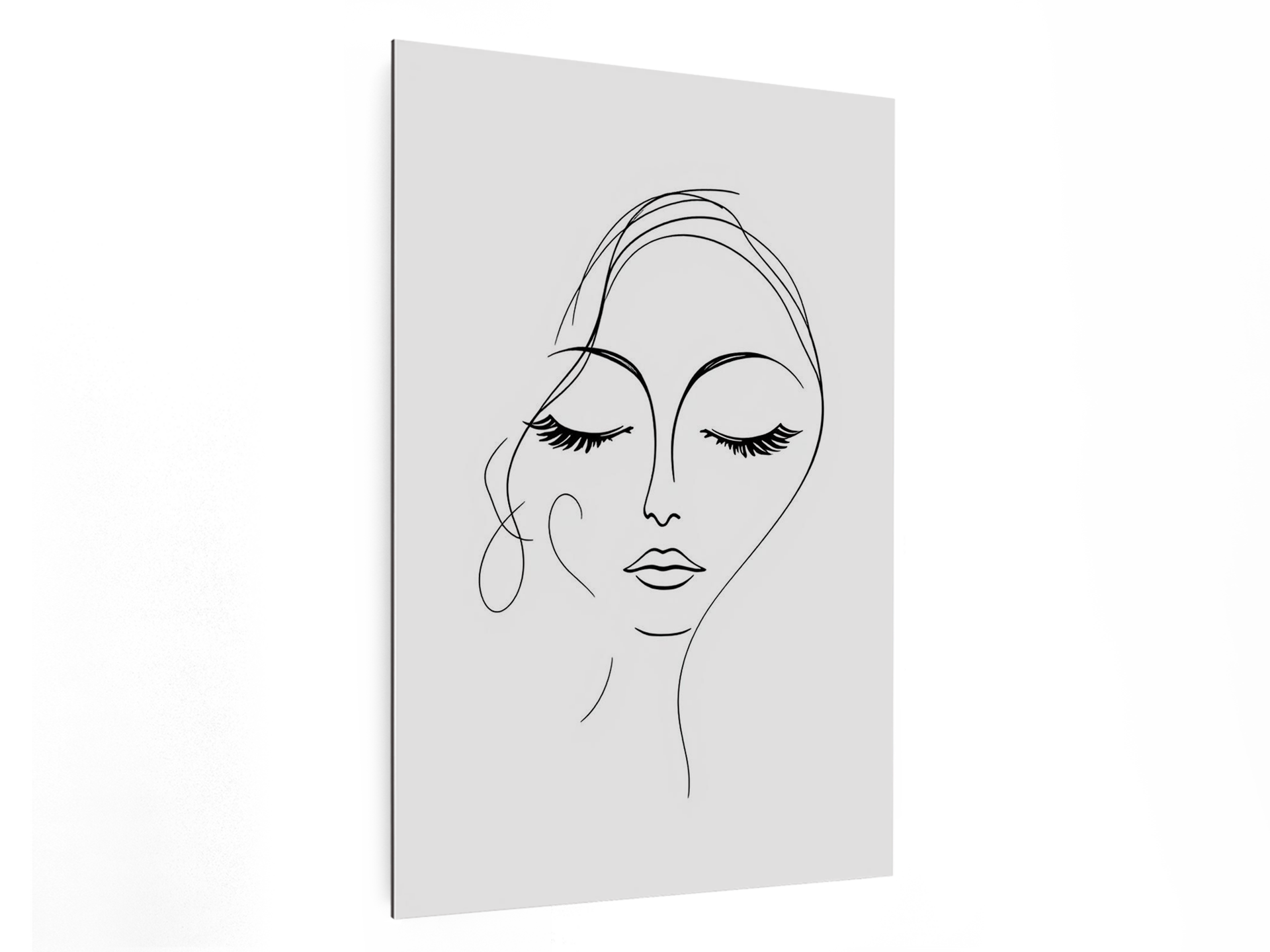 Gesloten ogen line-art gezicht - Afbeelding 4