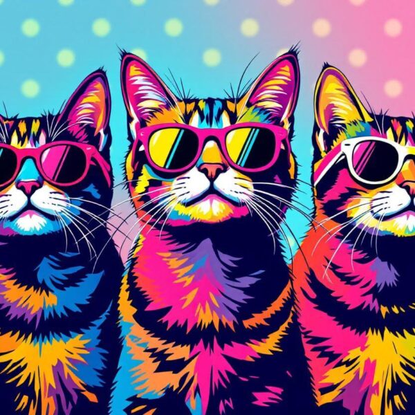 Katten pop-art
