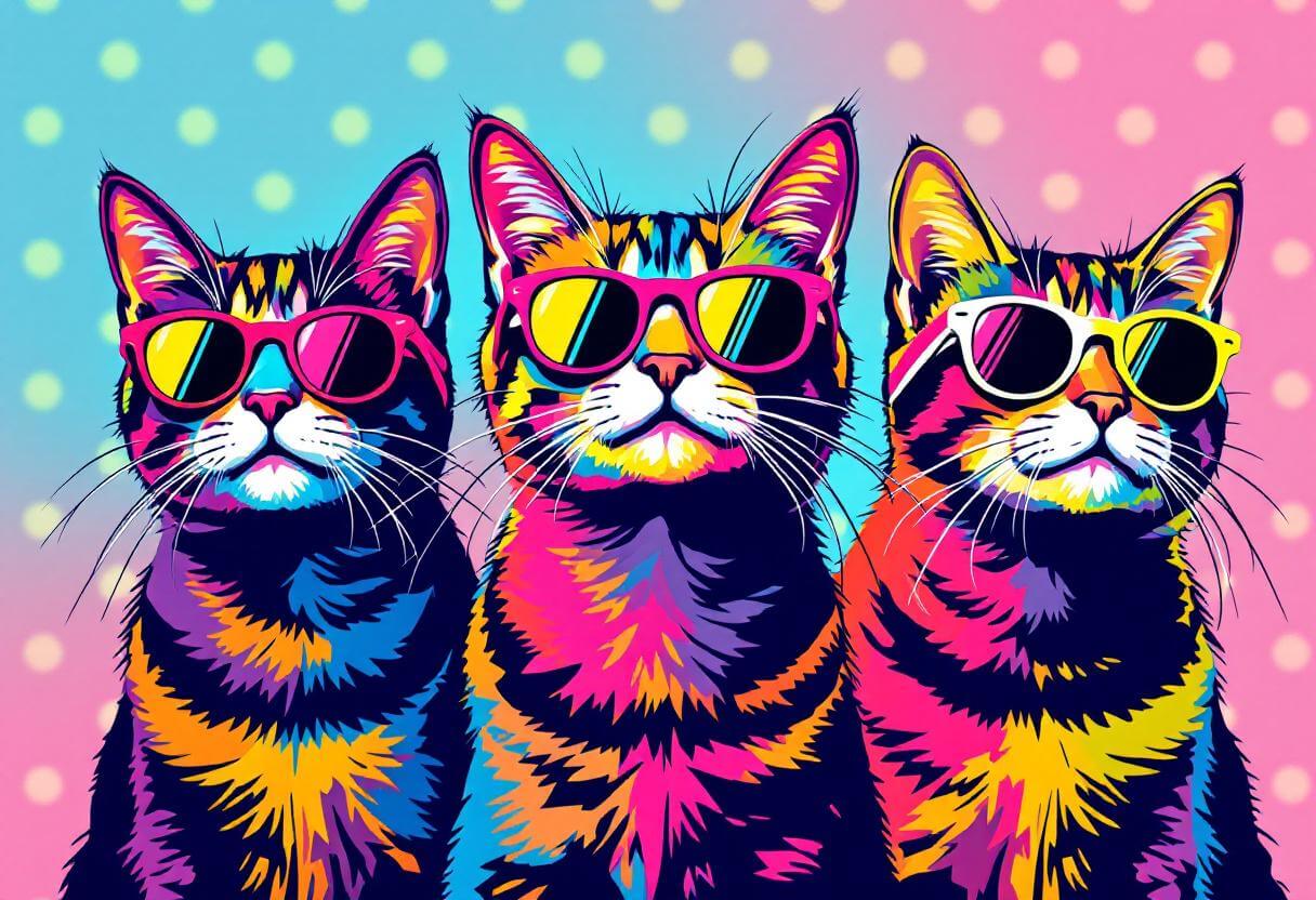 Katten pop-art