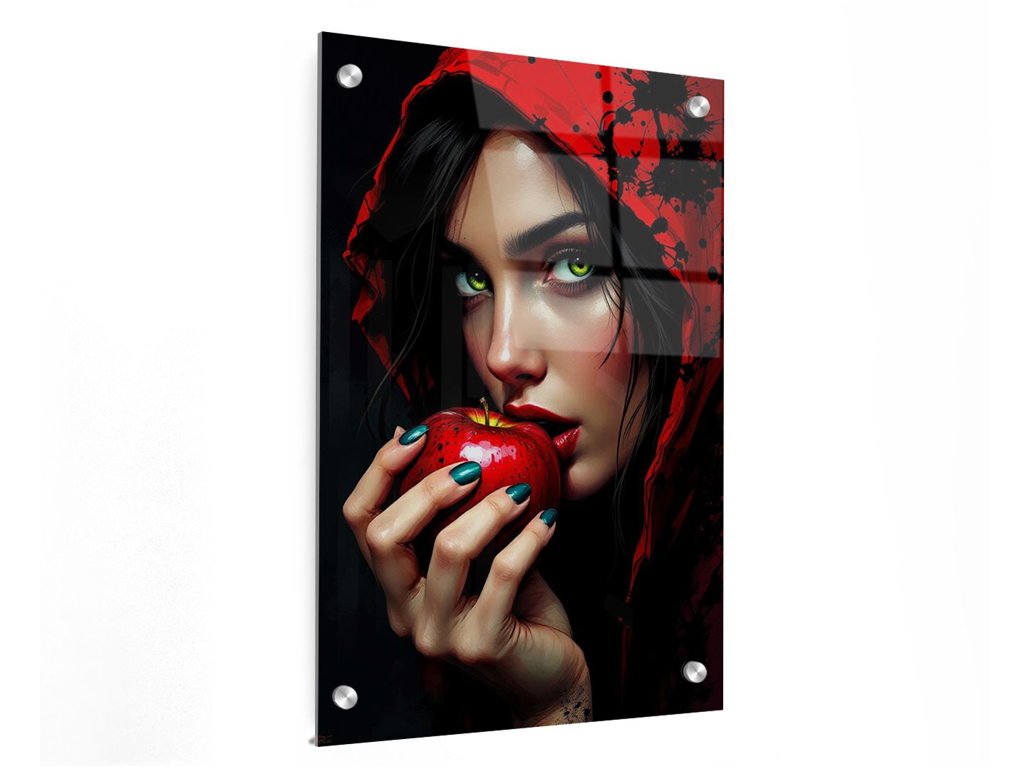 Dame met appel portret - Afbeelding 3